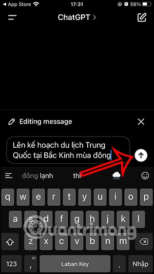How to change questions on ChatGPT
