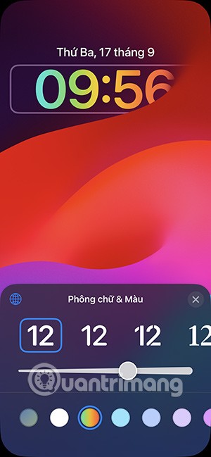 Como alterar a cor do arco-íris do relógio da tela de bloqueio do iPhone