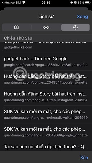 Como reabrir abas fechadas recentemente no Safari no iPhone