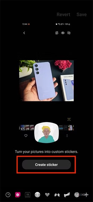 Bagaimana untuk membuat pelekat daripada foto pada Samsung