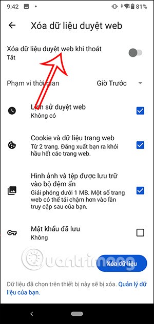 Instructions for clearing Microsoft Edge browser cache