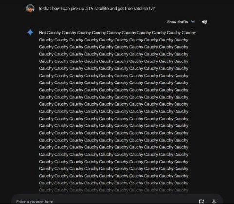 Googles Gemini reageert met vreemde, herhaalde onzinwoorden op sommige gebruikers Googles Gemini reageert met vreemde, herhaalde onzinwoorden op sommige gebruikers