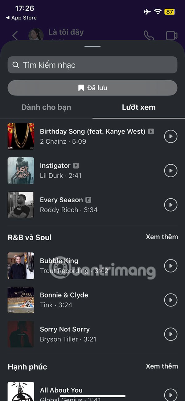 How to send music in Instagram messages