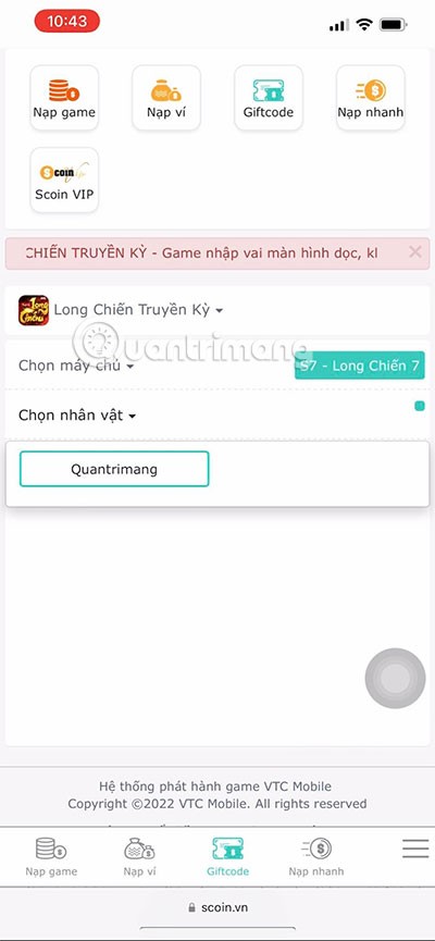 Neuester Long Chien Truyen Ky-Code und wie man den Code eingibt