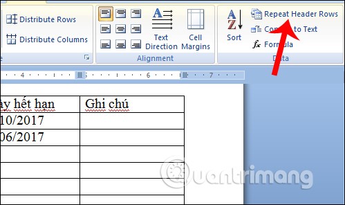 Comment répéter la barre de titre d'un tableau dans Word Comment répéter la barre de titre d'un tableau dans Word