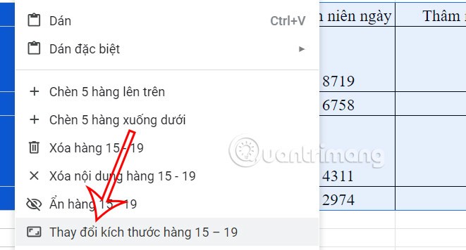 كيفية تغيير حجم الخلايا في جداول بيانات Google