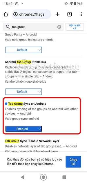 Cómo habilitar la agrupación de pestañas por color en Chrome Android