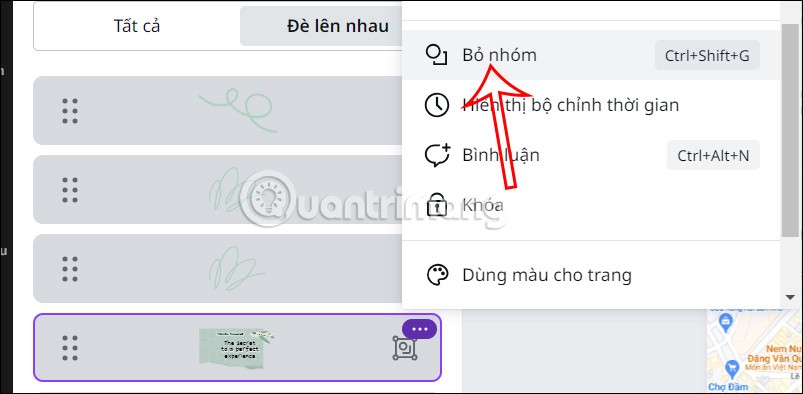 How to group layers in Canva