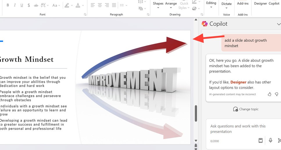 Comment utiliser Copilot dans PowerPoint