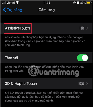 How to enable virtual Home button, open virtual Home button on iPhone to change settings