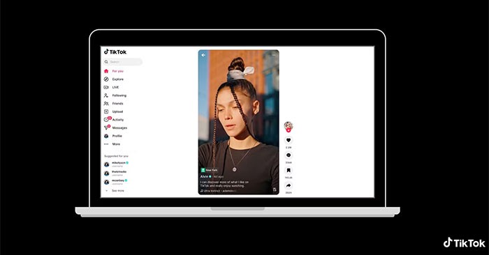 TikTok redesenha aplicativo web no estilo do YouTube