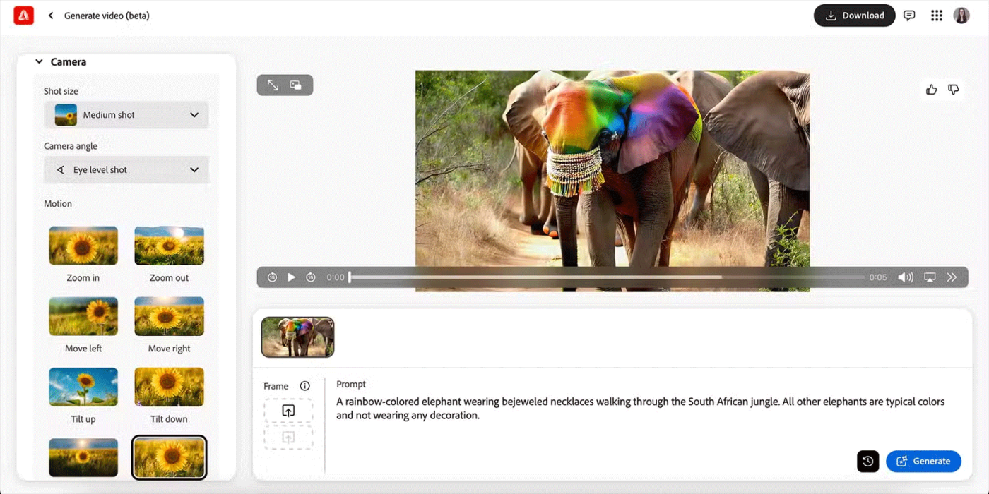 كيفية التسجيل في Adobe Firefly Video