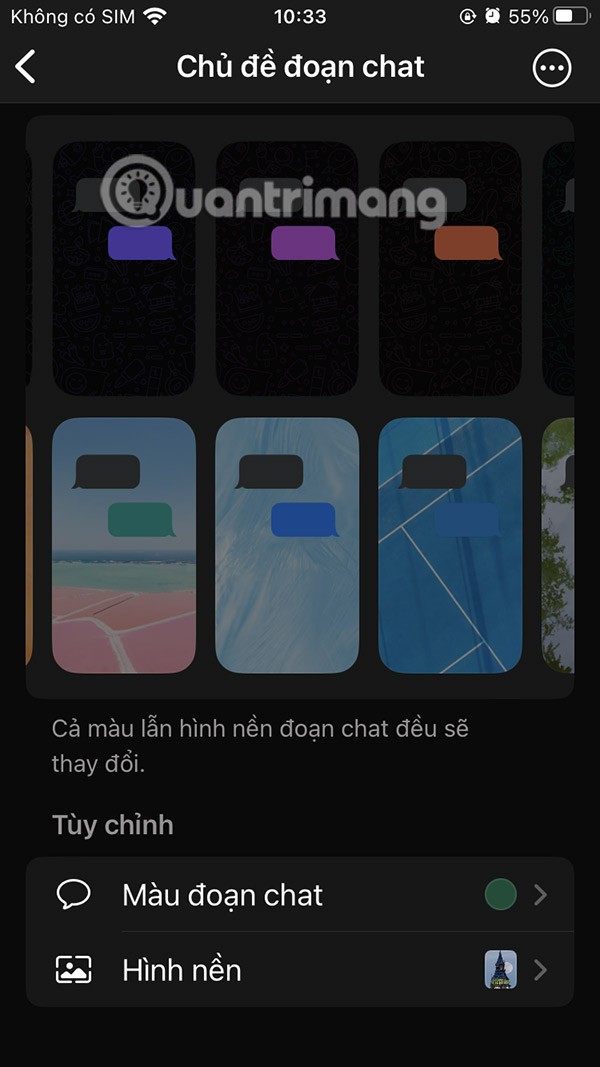 Instruções para definir o papel de parede do bate-papo no WhatsApp