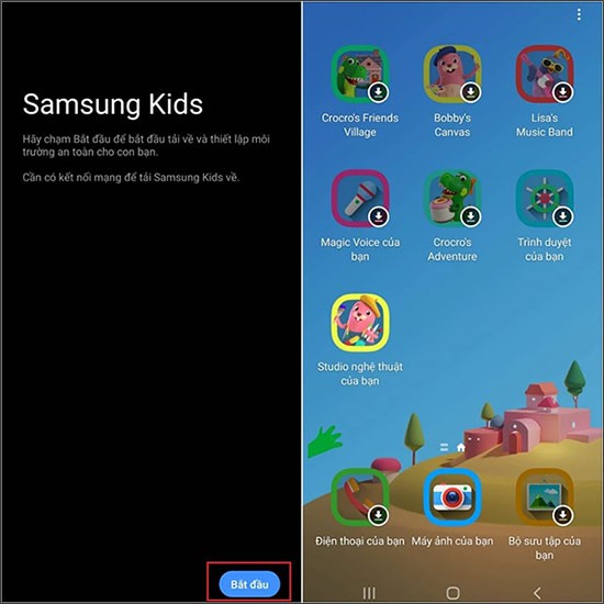 Como usar o modo Samsung Kids