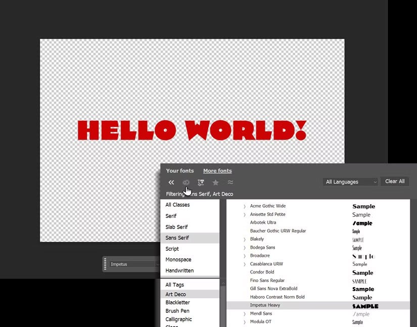 Reasons to use the Font browser feature in Photoshop