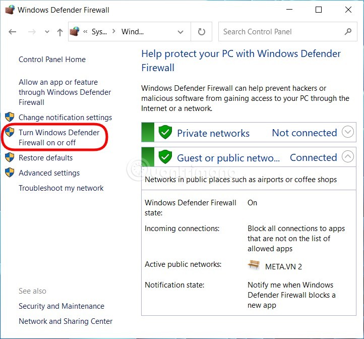 3 طرق لإيقاف تشغيل جدار الحماية في نظام التشغيل Windows 10