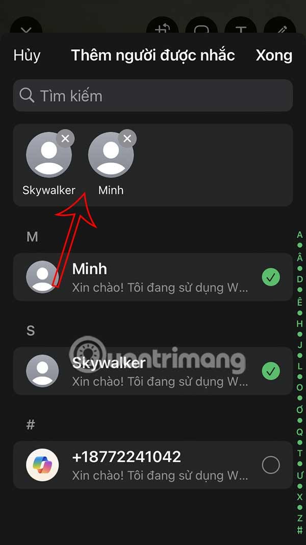 如何在 WhatsApp 狀態中標記好友