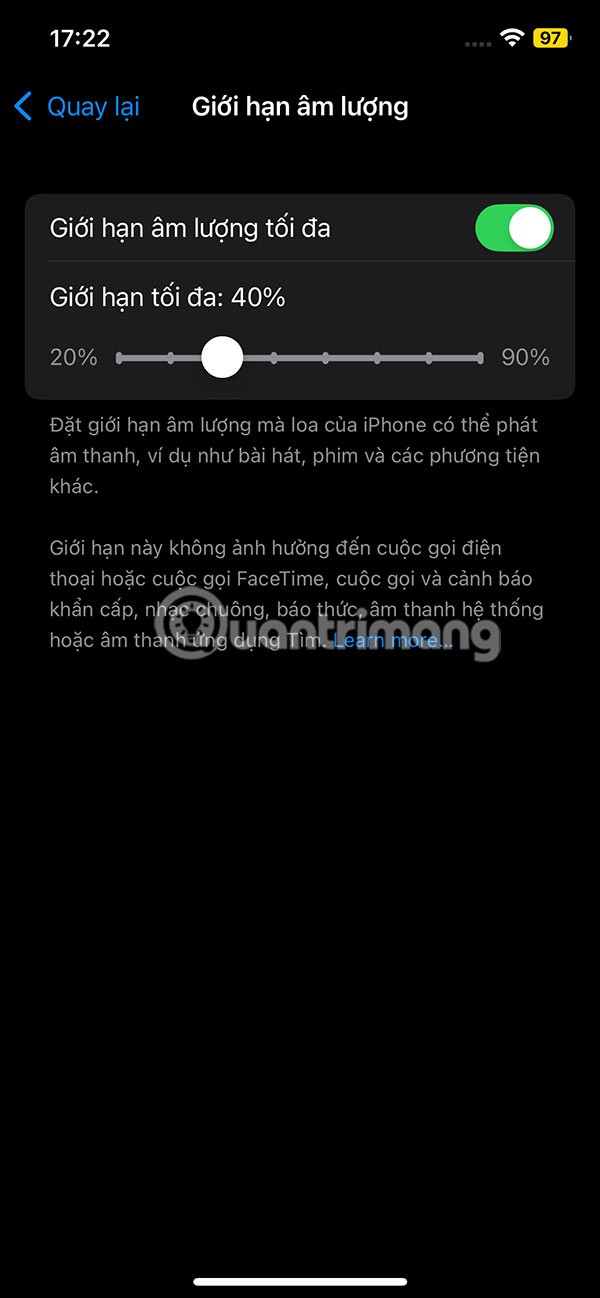 iPhone 스피커 볼륨 제한에 대한 지침