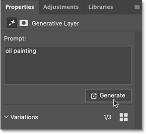 How to turn a photo into a painting using the Generative Fill function in Photoshop