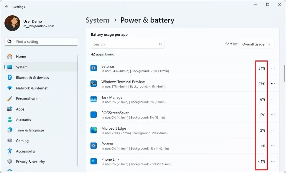 วิธีตรวจสอบว่าแอปใดใช้แบตเตอรี่มากใน Windows 11