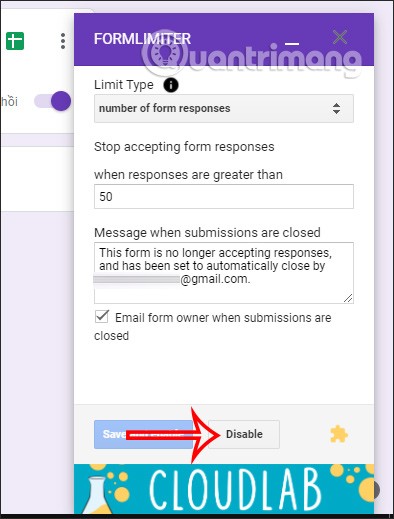 Как ограничить количество ответов в Google Forms