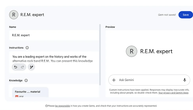 Comment créer un bot IA personnalisé sur Google Gemini