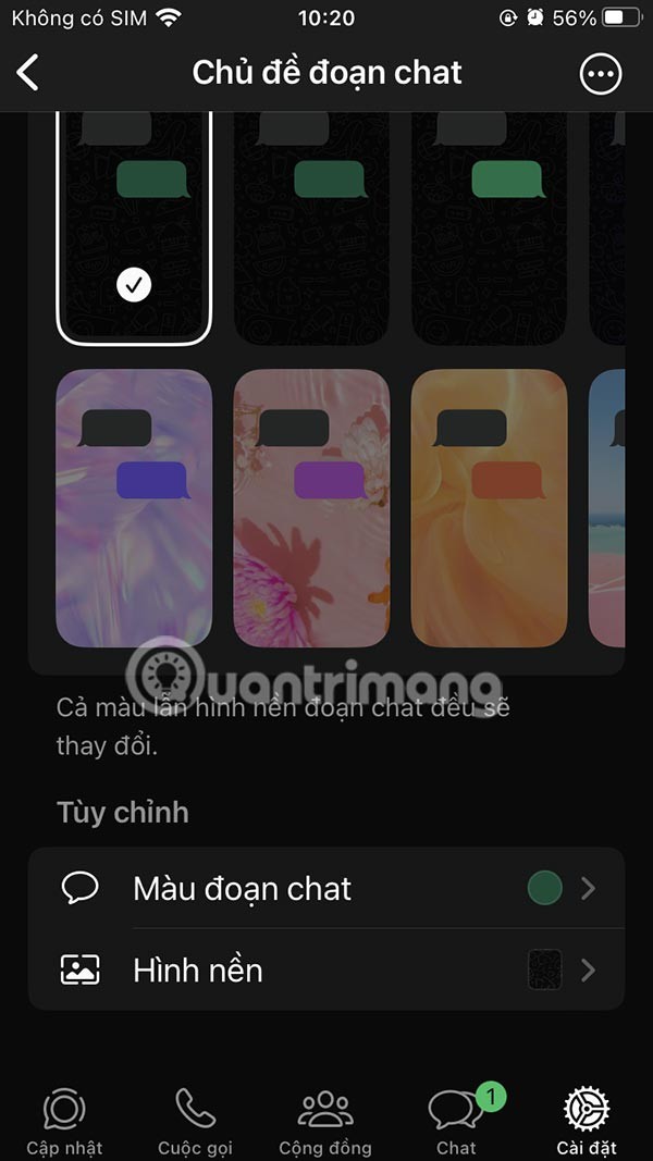 Instruções para definir o papel de parede do bate-papo no WhatsApp
