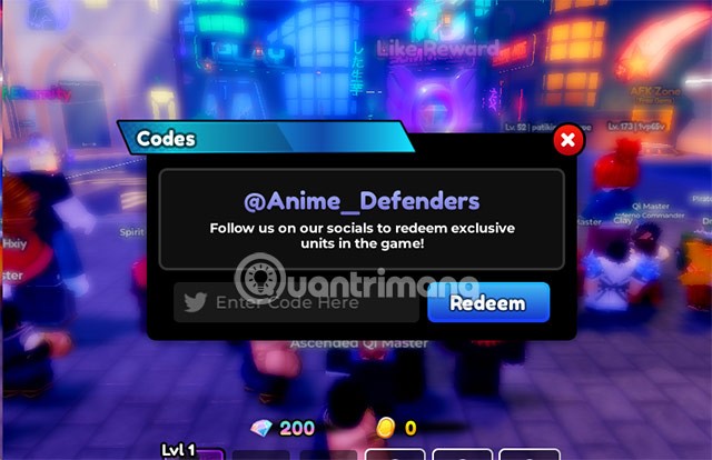 Full code Anime Defenders 5.5 latest and how to enter code