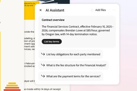 Adobe Acrobat rilascia una funzionalità AI che legge i contratti per gli utenti Adobe Acrobat rilascia una funzionalità AI che legge i contratti per gli utenti
