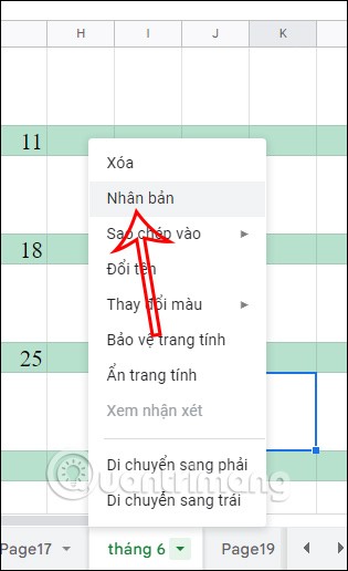 วิธีการสร้างปฏิทินใน Google Sheets