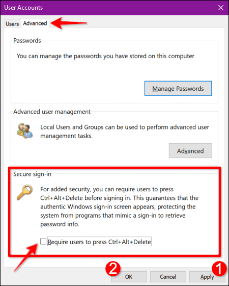 Comment activer ou désactiver la connexion sécurisée sur Windows 10, Windows 11