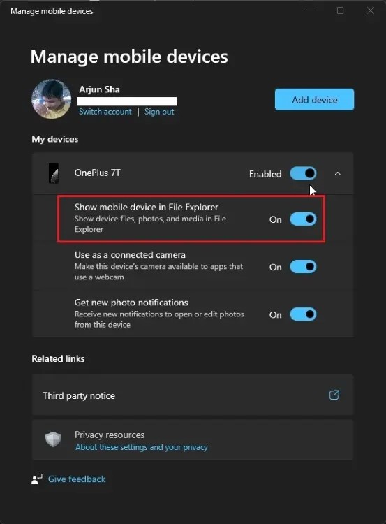 Comment accéder au stockage Android sur Windows 11