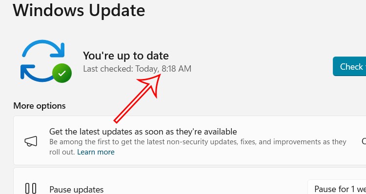 Istruzioni per vedere l'ultimo orario di Windows Update Istruzioni per vedere l'ultimo orario di Windows Update