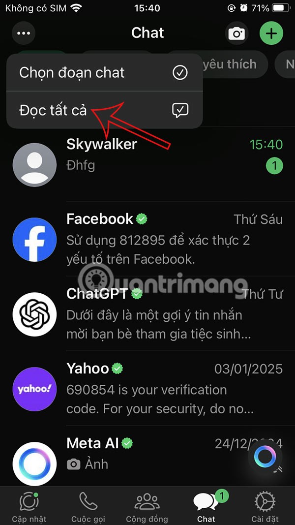 Как отметить все сообщения WhatsApp как прочитанные