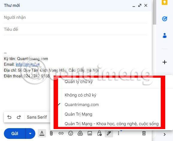 كيفية إنشاء توقيعات متعددة في Gmail