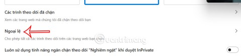 كيفية إضافة مواقع استبعاد التتبع على Edge