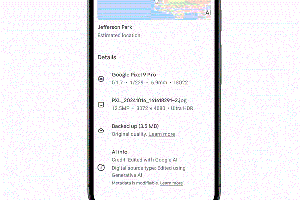 Google Photos kan nu AI-verbeterde afbeeldingen detecteren