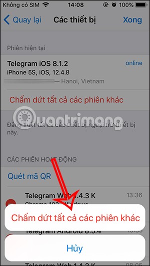 Cómo cerrar sesión en una cuenta de Telegram de forma remota