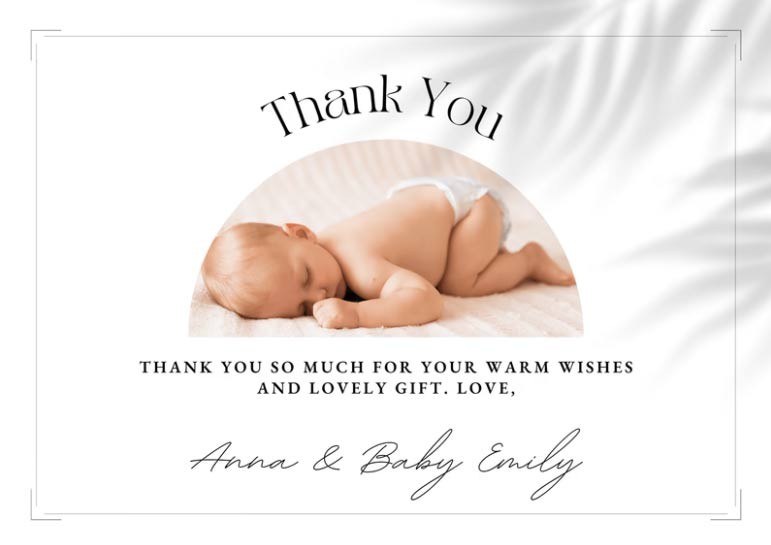 Suggestions for perfect thank you cards for every special moment in life