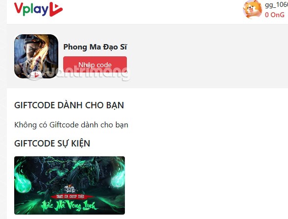 최신 Phong Ma Dao Si 코드 및 코드 입력 방법