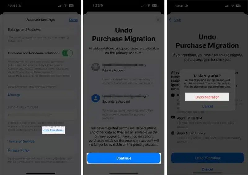 Satın alımlar 2 Apple hesabı arasında nasıl taşınır