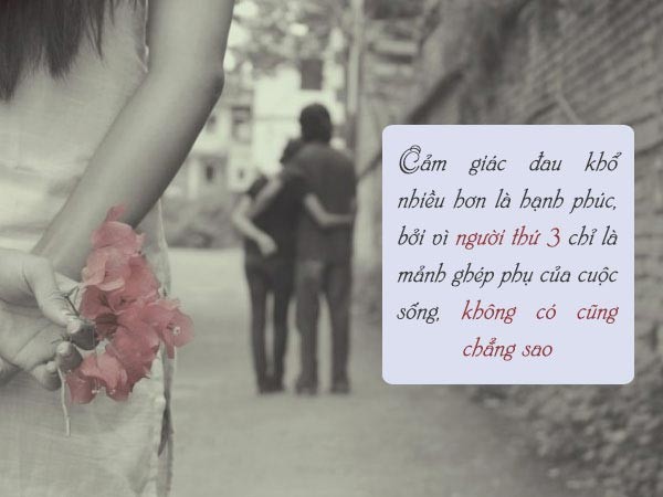 Good sayings about the third person, status about the third person in profound love