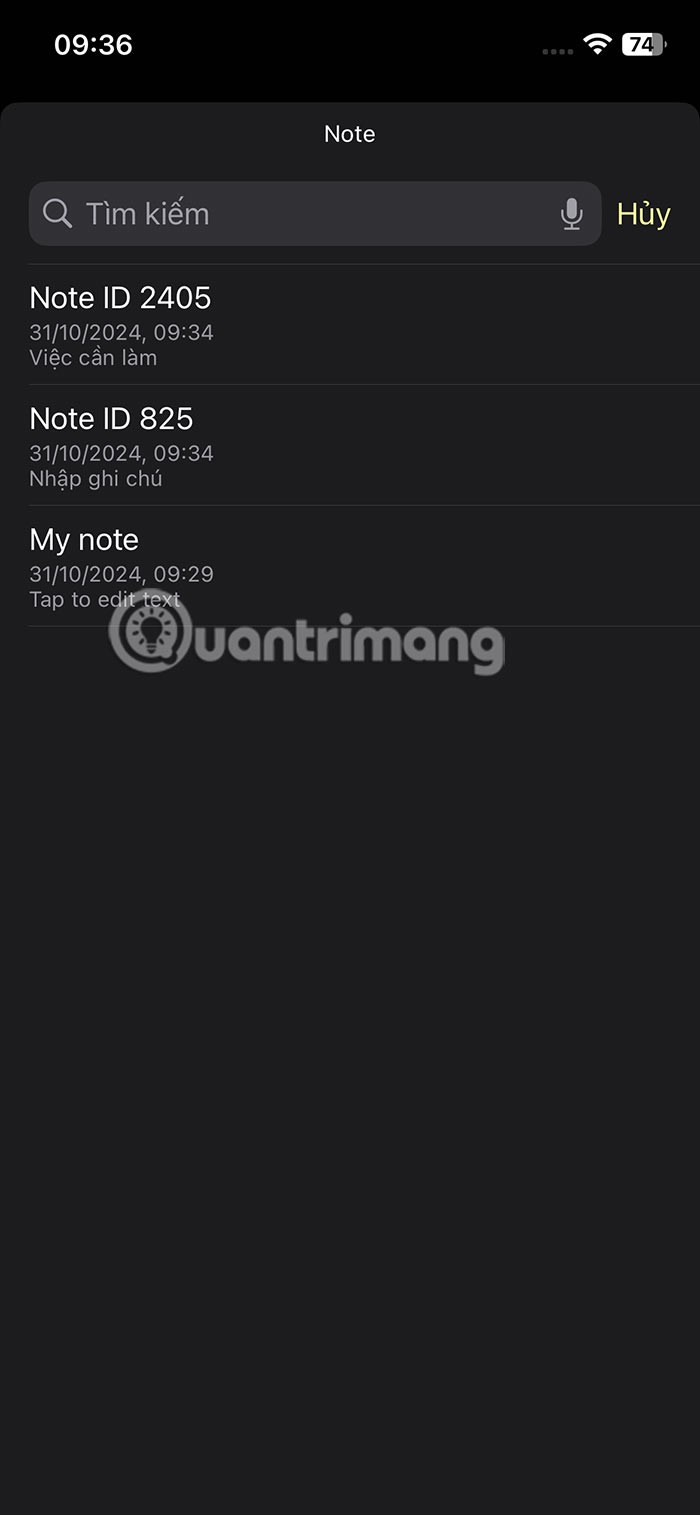 Instructies voor het schrijven van notities op het startscherm van de iPhone