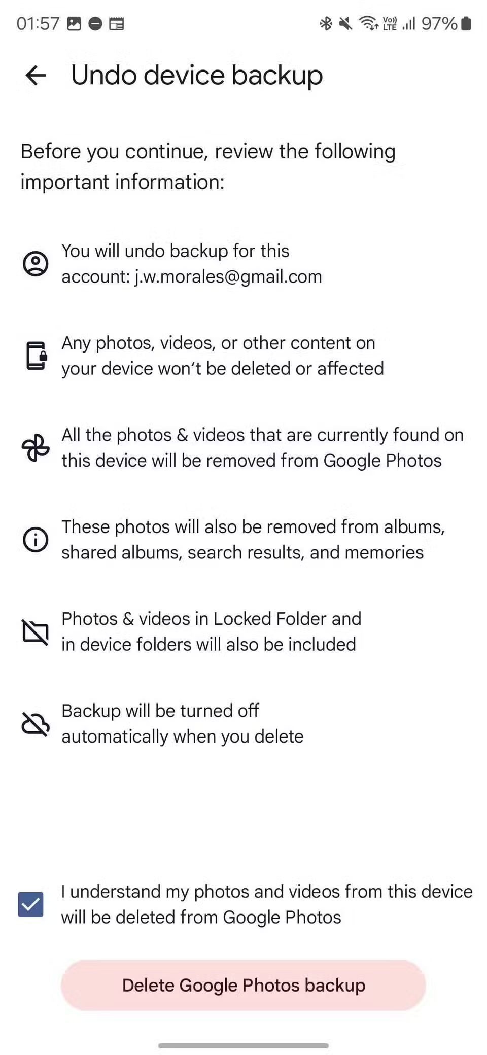 Google Photos voegt functie toe voor het ongedaan maken van apparaatback-ups voor Android
