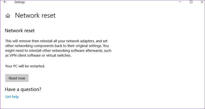 Comment corriger l'erreur de carte réseau introuvable sous Windows 10