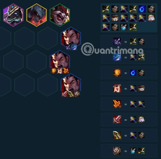 بناء Darius DTCL، العناصر الخاصة بـ Darius Noxus