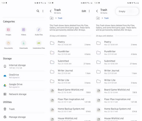 How to empty the trash on Android