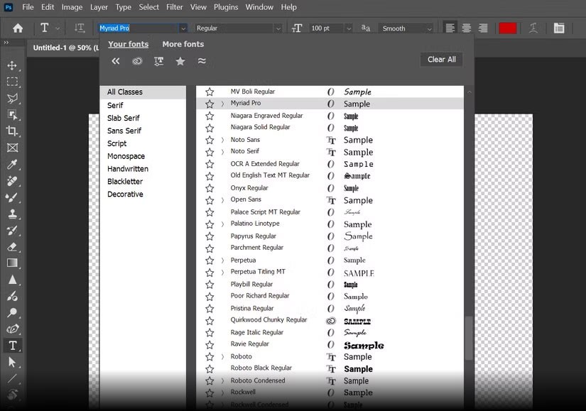 Reasons to use the Font browser feature in Photoshop