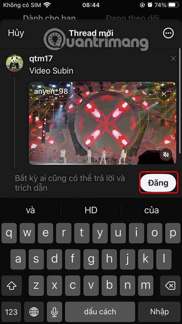 Как публиковать фотографии и видео из других аккаунтов в Threads