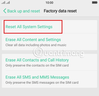 Arahan untuk menetapkan semula telefon Android untuk memulihkan tetapan kilang